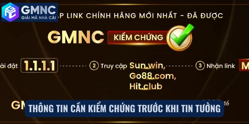 Thông tin cần kiểm chứng trước khi tin tưởng