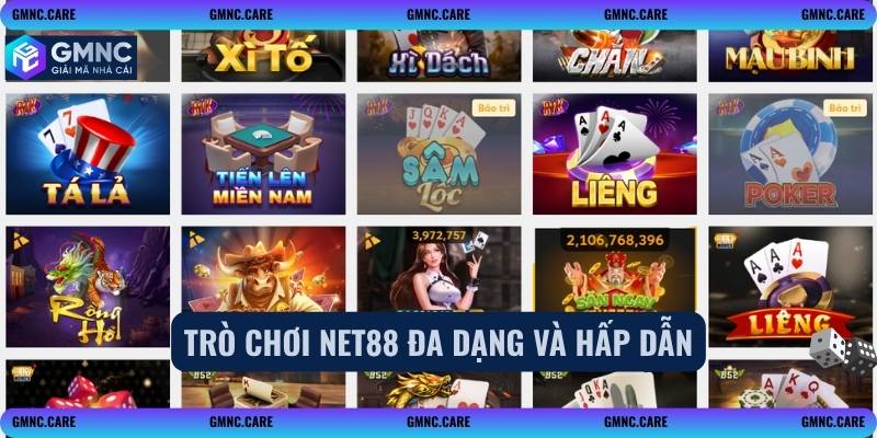 Trò chơi Net88 đa dạng và hấp dẫn